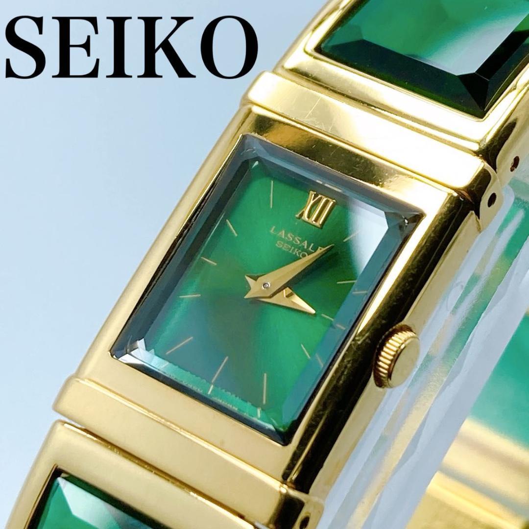 

[USED] 114 Seiko LASSALE Ladies Watch, Green, Rare
