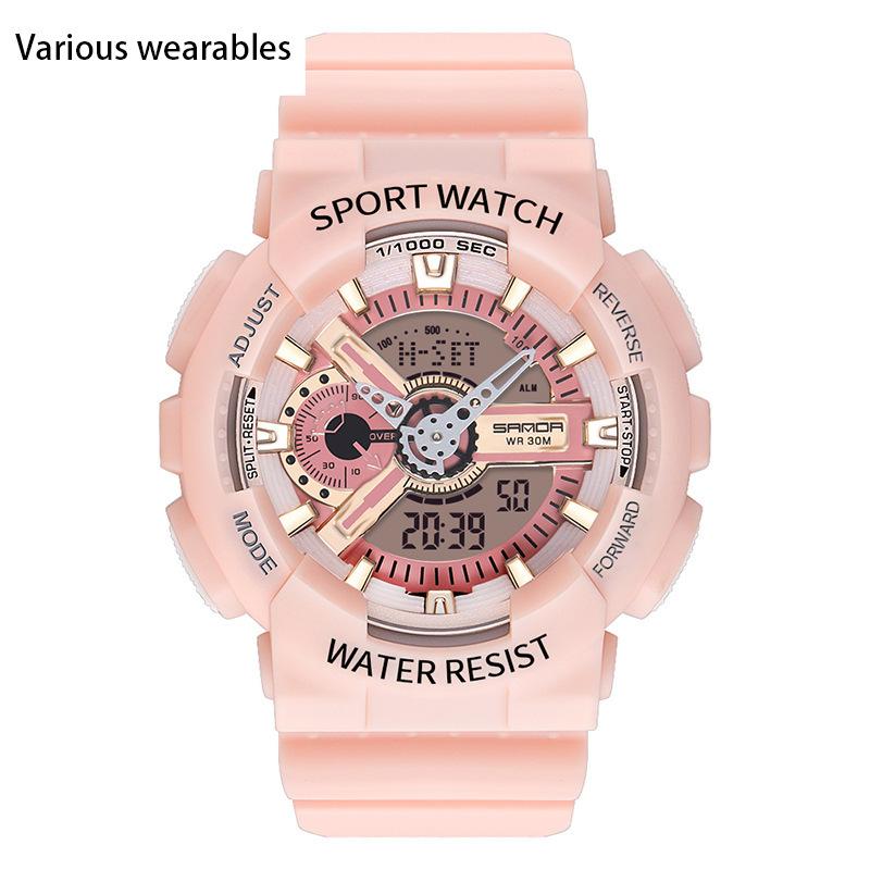 Modische Jugend Herren- und Damenuhren Outdoor Wasserdicht Leuchtend Multifunktionale Elektronische Uhr