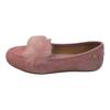 UGG Detalhe em Pele de Camurça Sapatos Rasteiros Simples Delicados Casuais Mulher Sapatos Rasteiros Rosa Cristal 1102689-PCRY
