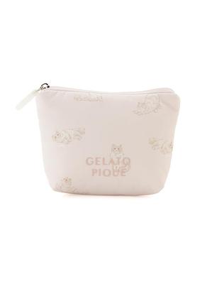 Bathtime Cat Pattern Tissue Pouch PWGB264556 PNK F Women's