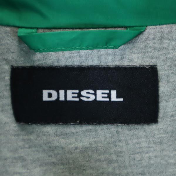 DIESEL Back logo print Nylon Zip hoodie 10 Green system Kid's Used