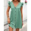 Summer Sexy Women's Cross-border Sleeveless Solid Color Dress