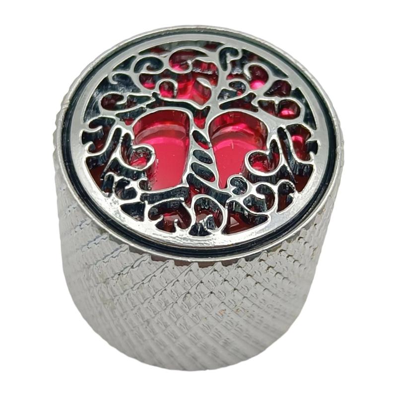 Metal Tree Pattern Potentiometer Control Knob Guitar Volumes Control Knob 6mm Shaft Hole Amplifier Knob Easy to Install серебряный