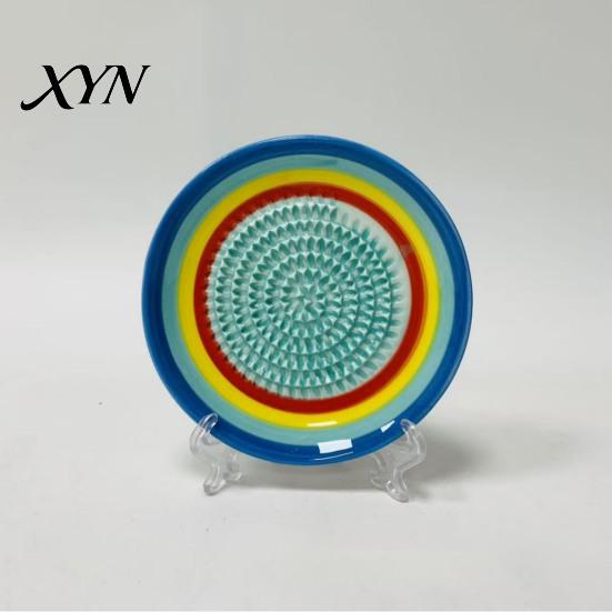 Compact Ceramic Grinding Bowl Garlic Grater Bowl, Multifunctional Ginger Mincer Plate Herb And Cheese for Food, Spanish Tomato Roaster Dish,