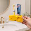 3D Printed Toothpaste Storage Rack, Cheese Shaped Toothbrush Holder, Moisture-Proof Multi-Sized Holes Organizer for Bathroom