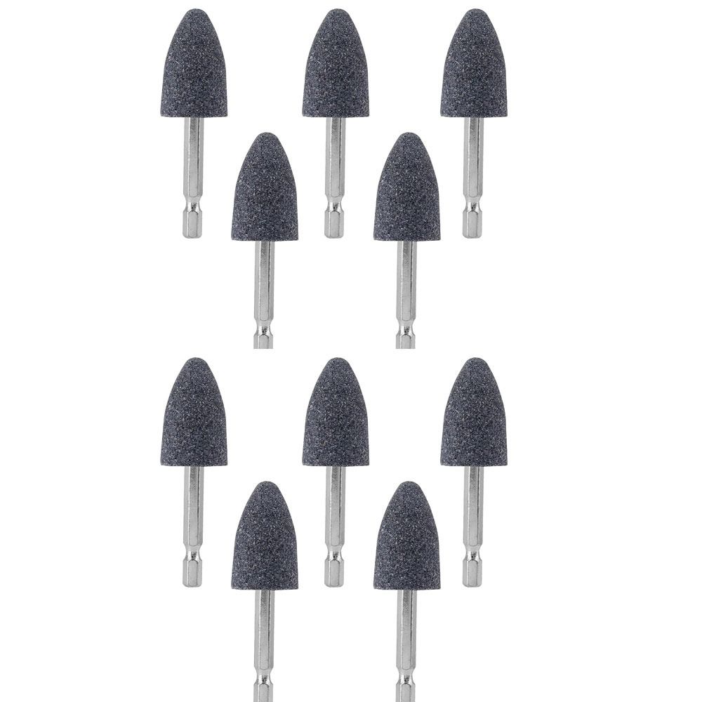 

10PCS 24 * 71mm Grinding HeDrillad Black Rubber Wheel Durable Sand Drum Holder Drill