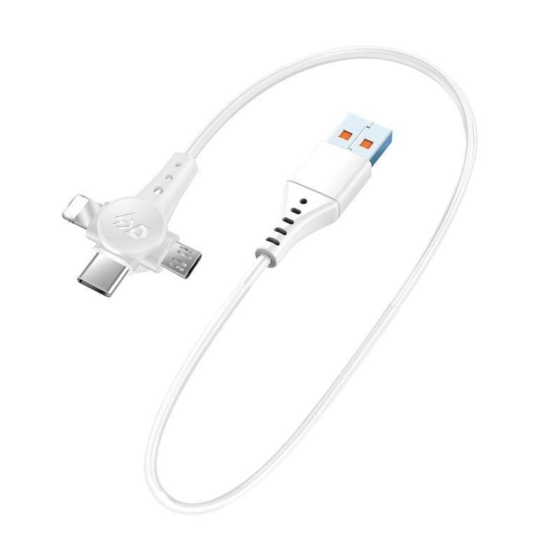 

120W 3-In-1 Usb C Cable Super Fast Charging Spring Retractable Data Cable For Phone Quick Charger Data Cord