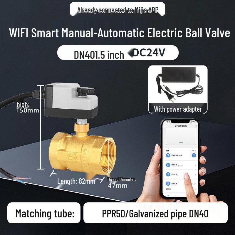 WiFi Smart Electric Ball Valve with Remote Control Timer for Automatic Irrigation