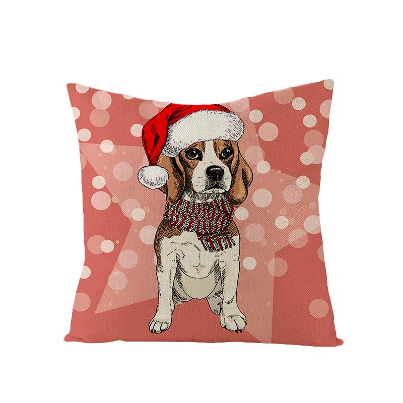Nordic Polyester Pillow Cover New Christmas Cushion Cover Cartoon Print Series Pillow Cover Home