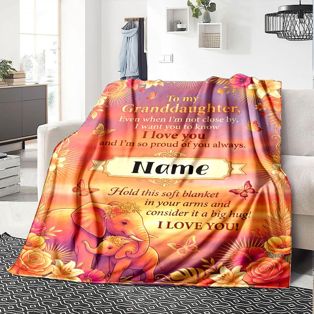 Happy 18Th Birthday Customizable Blanket Customize Text Soft Cozy Versatile For Picnics Outdoor Travel And Camping Sofa Office Four Seasons