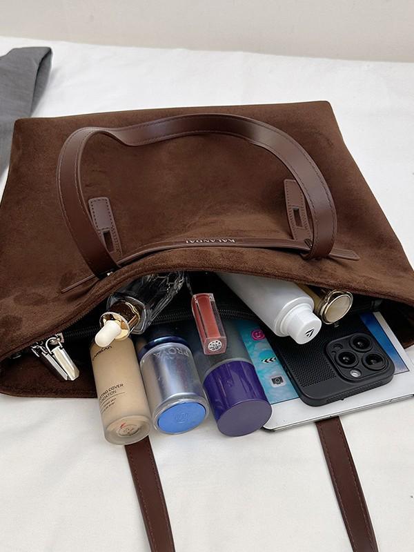 2025 New Leopard Print Women's Large Capacity Frosted Shoulder Tote - Versatile Retro Student Bag for Autumn/Winter