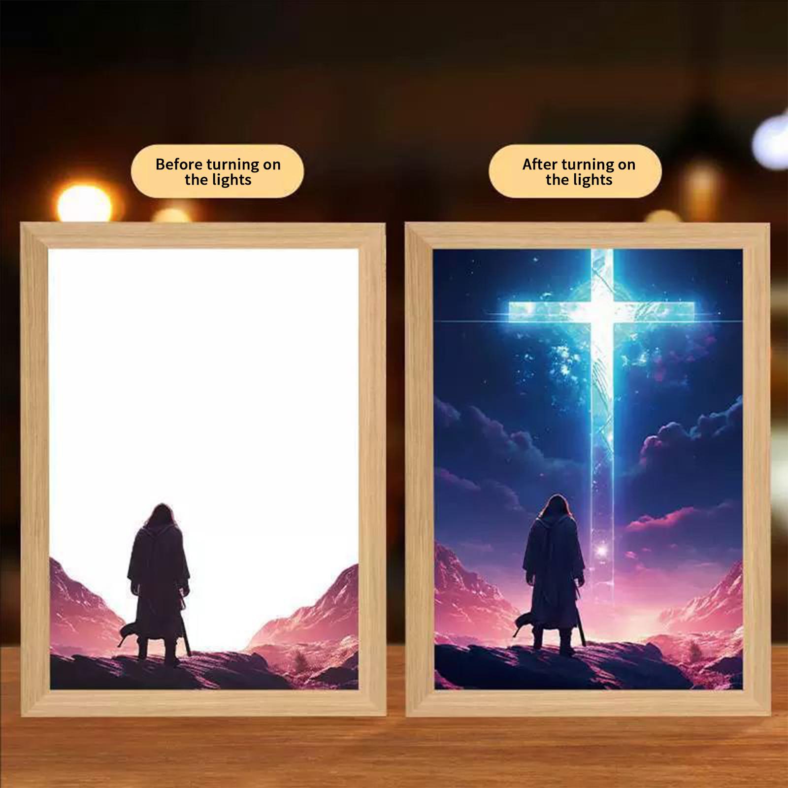 

Ночной светильник с подсветкой фоторамка с подсветкой украшение маленький ночник One Size