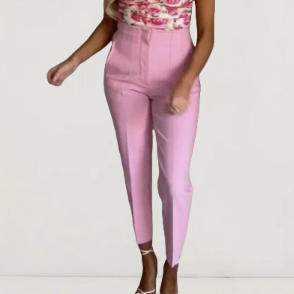Office Outfits Pencil Trousers Black Pink White Ladies Pants Fashion Office Wear High Waist Pants for Women Formal Pants