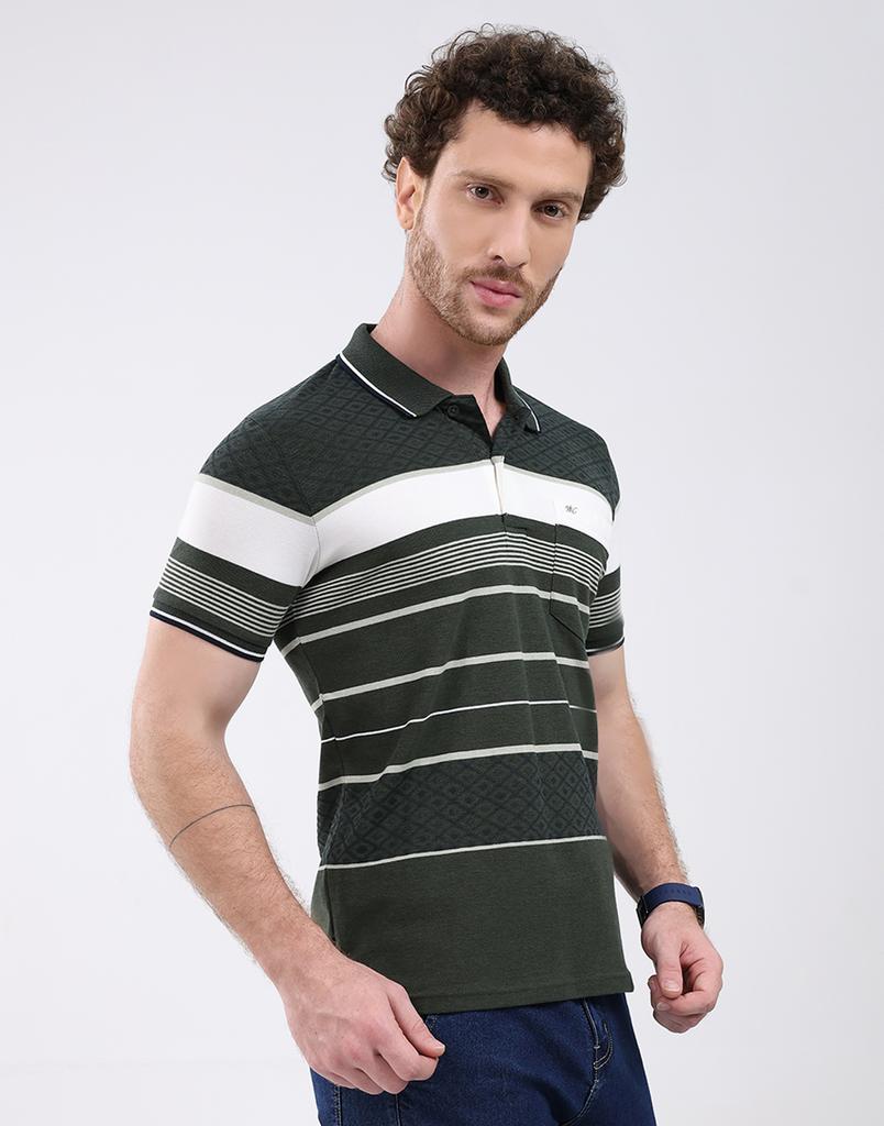 Monte Carlo Men's Collar Neck Half Sleeve T-Shirt