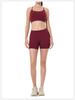 Women's High-Waist Fitness Set: Sports Bra with Pads, Beautiful Back Design, and Three-Point Peach Lift Shorts for Yoga and Pilates.