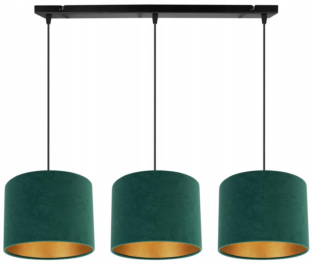 Elegant Hanging Lamp Golden Velvet Lampshade Selection
