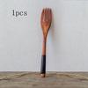 Winding Spoon-fork Creative Wooden Spoon Forks Set with Long Handle Kitchen Tools Tableware