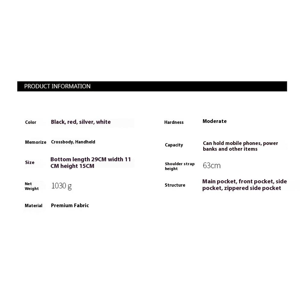 Rivet Dark Locomotive Bag Niche Design High Sense Large Capacity Shoulder Crossbody Tote Handbag