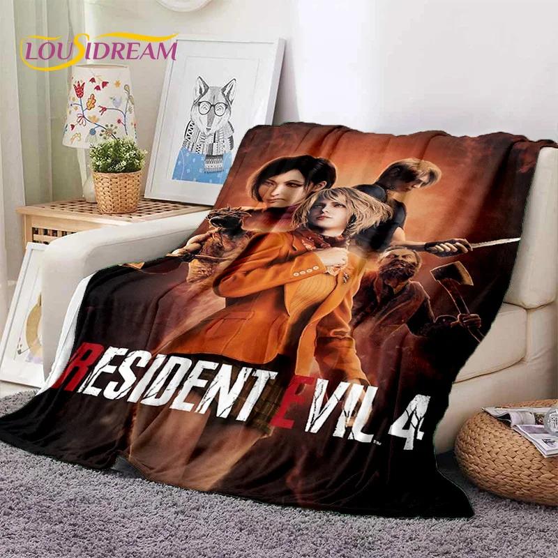 Horror Games R-Resident Evil Soft Flannel Blanket for Beds Bedroom Sofa Picnic,Throw Blanket for Cover Outdoor Leisure Nap Gift