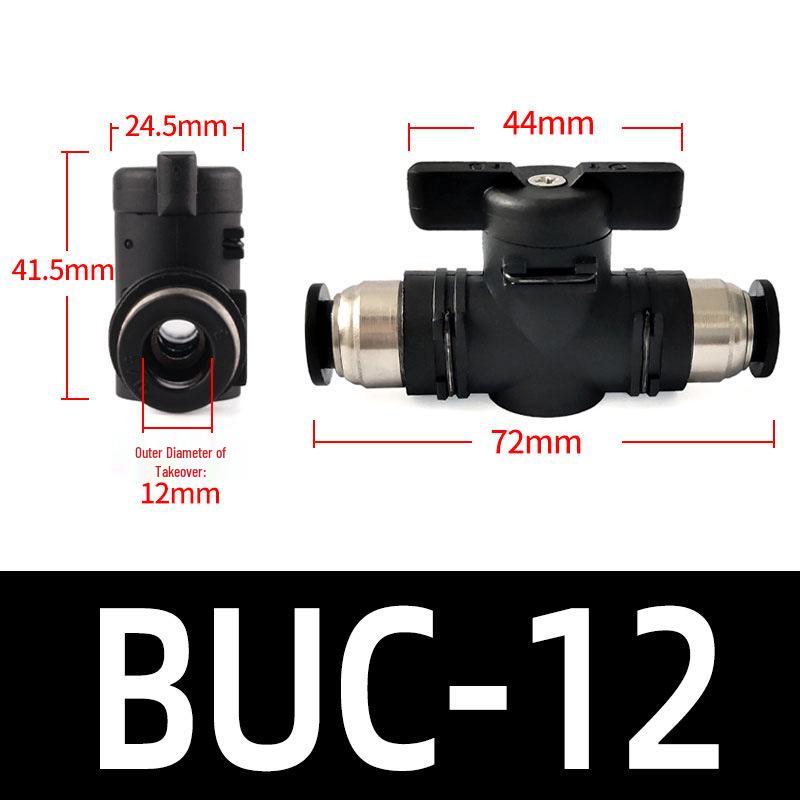 Pneumatic Hand Valve Set with Quick-Plug Connectors BUC 4/6/8/10mm