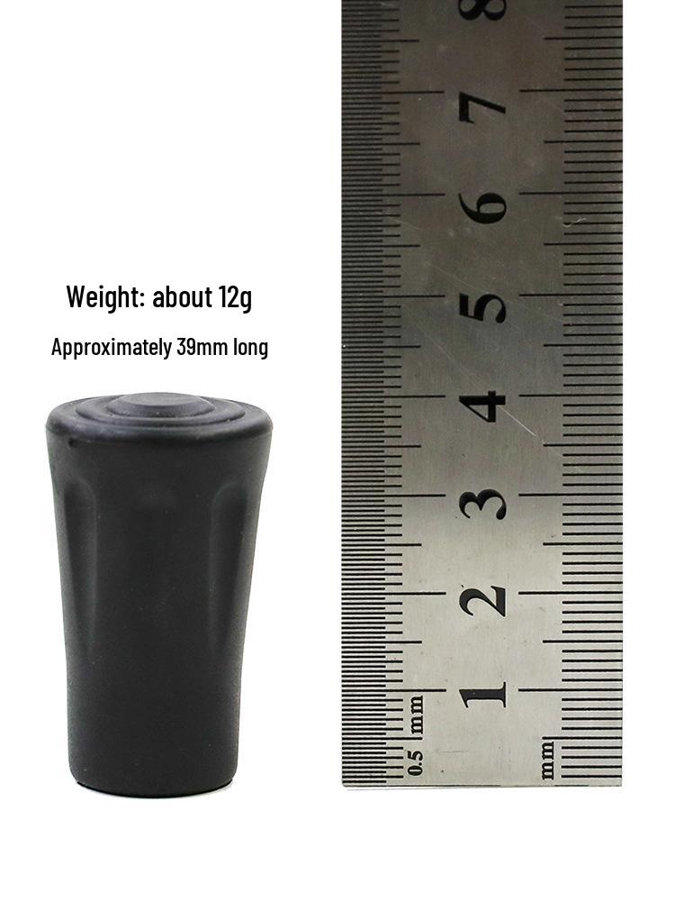 Rund Gummi Anti-halk Spetsöverdrag för Vandringsstav - Skyddande Tillbehör för Gåstav och Vandringsstav