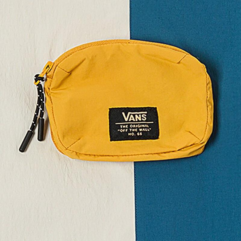 Vans Color Blocked Personality Mountain Style Trendy Small Bag Round Neck Short Sleeve T-Shirt Unisex tops Oatmeal VN0008YJ2N1