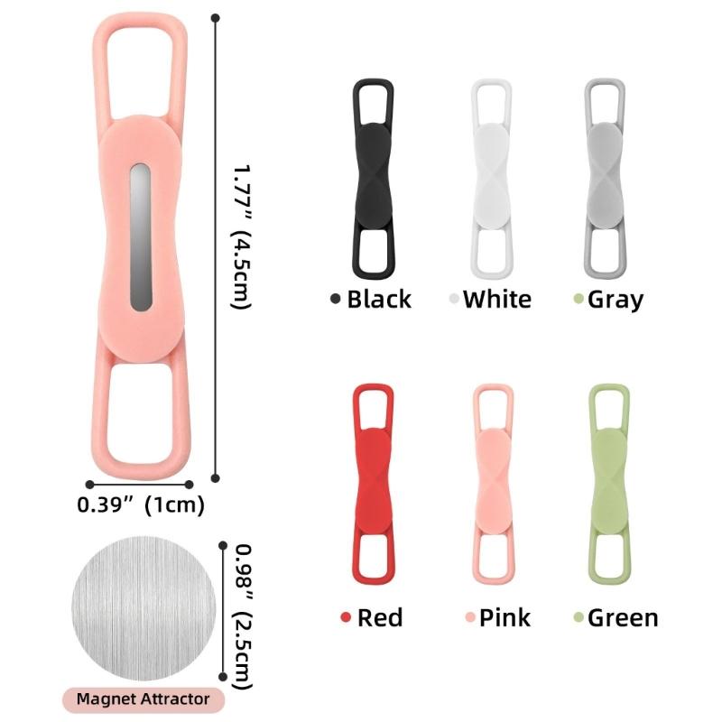 Silicone Magnetic Pen Holder Clip Reusable Soft Protective Cover Quick Installation For Various Pen Pencils Office School Supplies