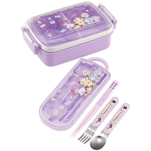 Skater Children's Cutlery Set, Lunch Box, Chopsticks, Spoon, Fork, Made in Japan, Sliding Cutlery, Name Stickers Included, Antibacterial, Trio Set, Po