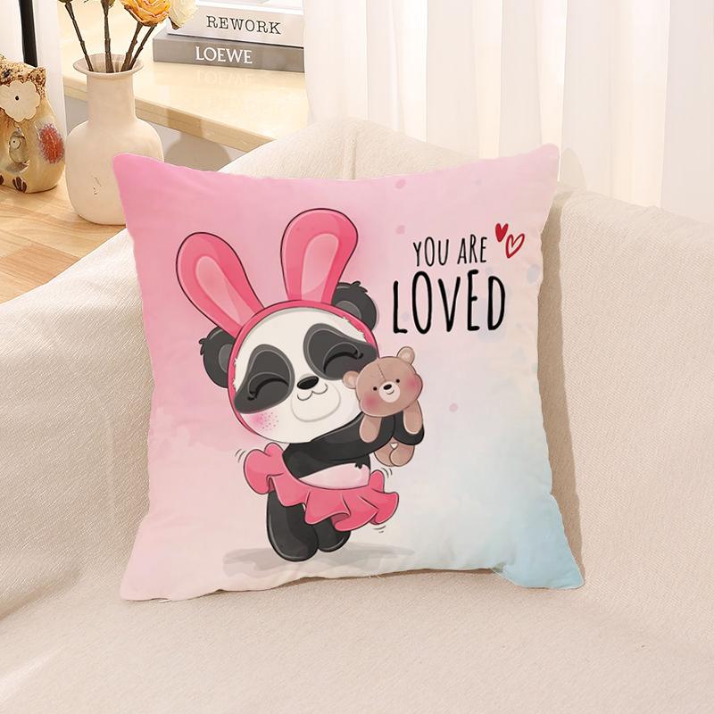 Cute Animal Pillowcase  for Sofa Car Square Cushion Suite Room Anime   Body Cover