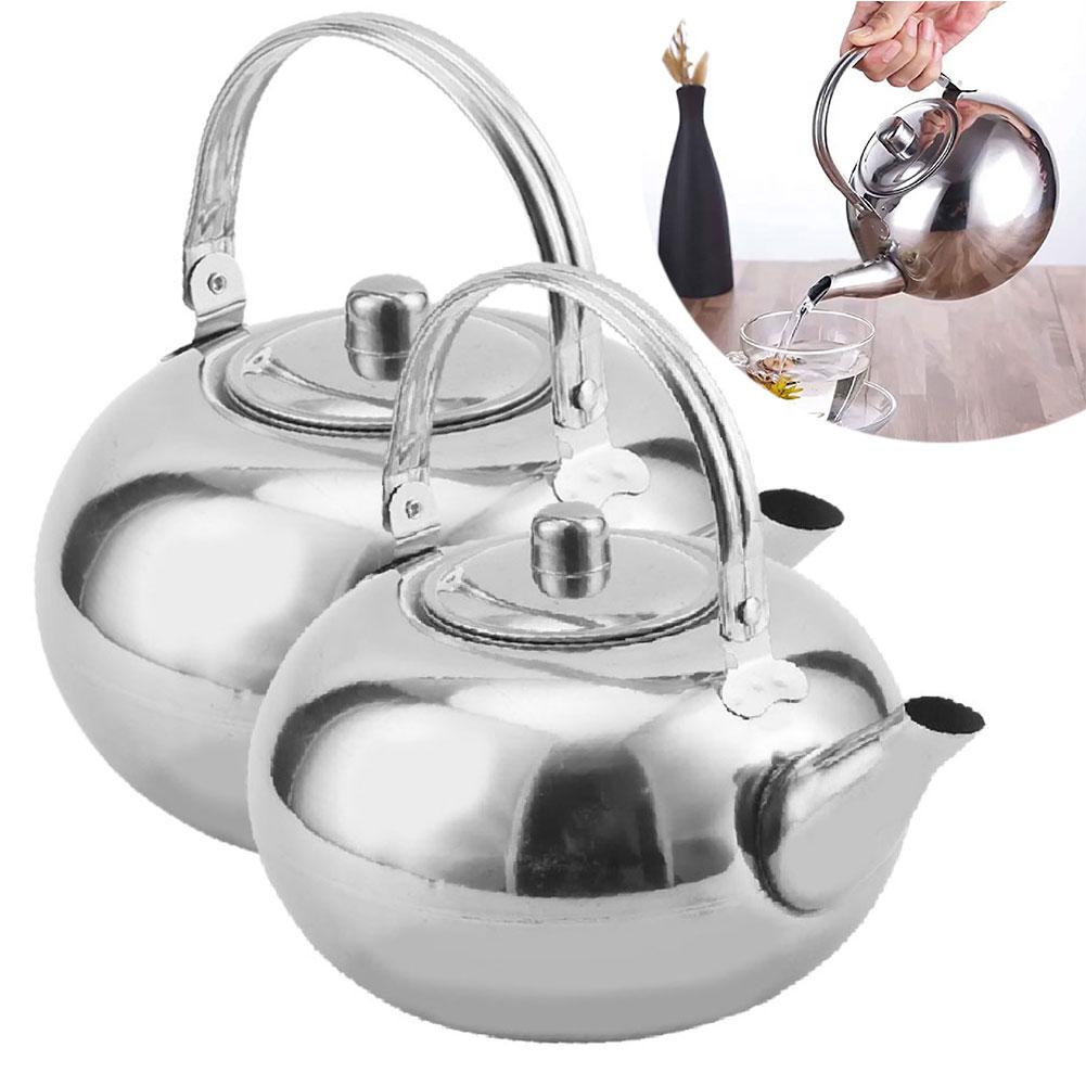 Steel Teapot Coffee Pot Kettle With Tea Leaf Capacity Infuser Set Maker Tea Kung Filt R0E2