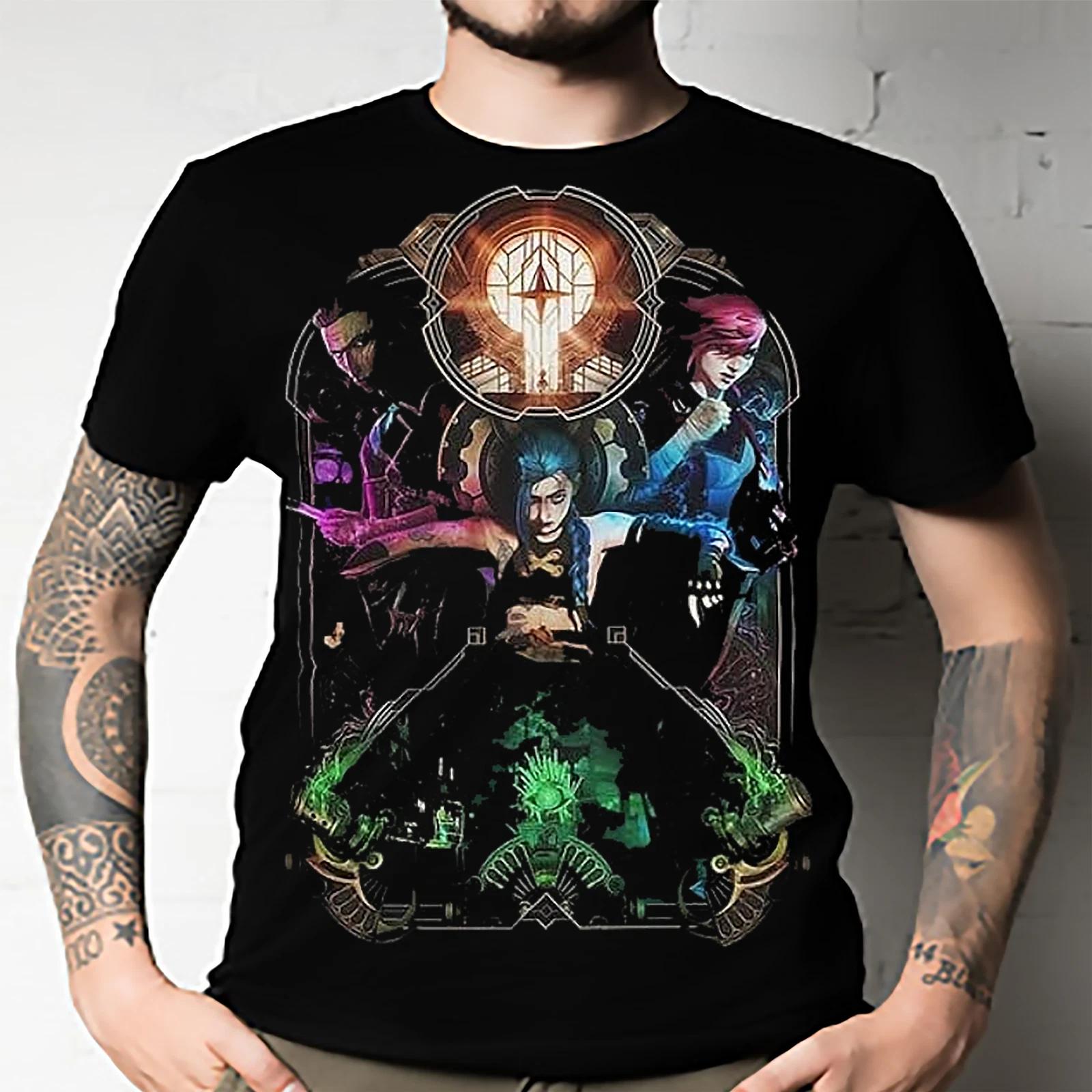 Men s and Women s T-shirts Jinx Arcane Cool L