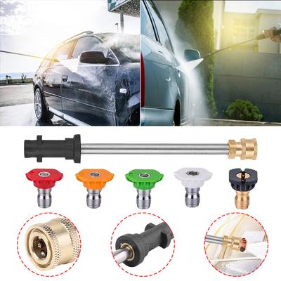 17/41CM 3600 PSI Autoreinigung Hochdruck-Wasserpistolen-Verlängerungslanzenstab für Karcher-Verlängerungsstange mit 5 Düsenspitzen