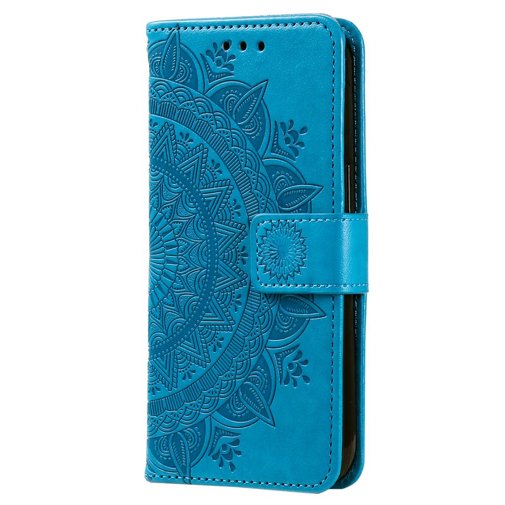 For OnePlus 15R 5G Stand Case Imprinted Totem PU Leather Wallet Phone Cover with Wrist Strap