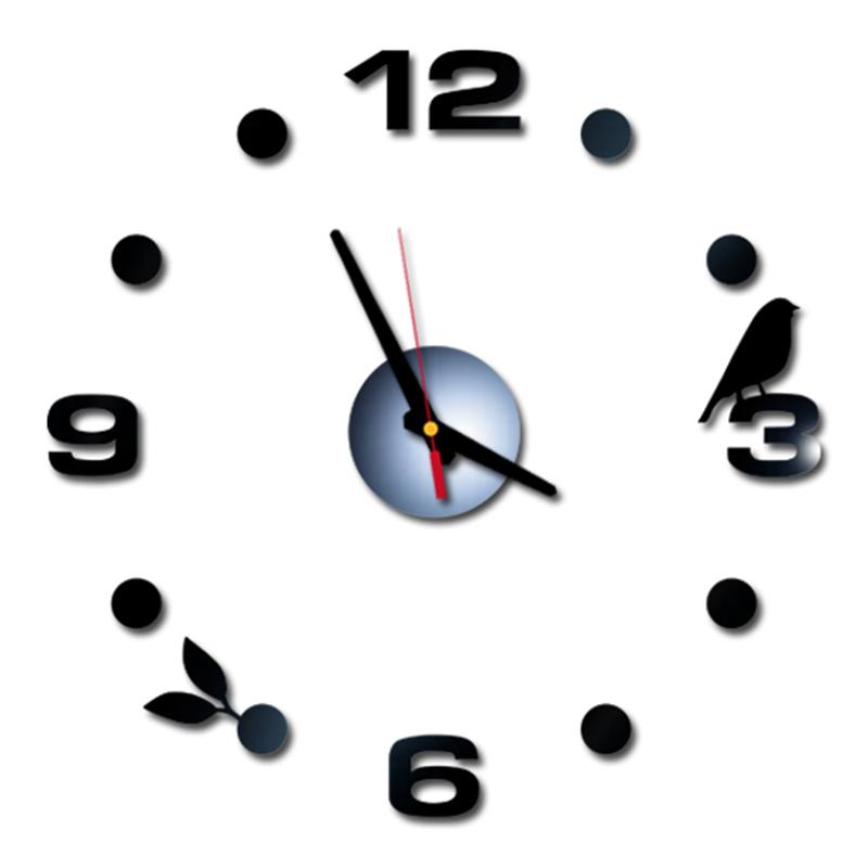 Wanduhr Rahmenlos Digitale Wanduhren DIY Acryl Wandaufkleber Quarz Leise Uhr für Zuhause Büro Wanddeko Horloge Murale