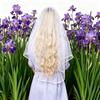 Bridal Veil Comb with Adjustable Curvature Multi-Layer Design Curved Hair Comb Weddings Parties Photography Veil