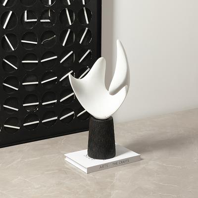 Artigianato in Resina Scultura Astratta Creativa Bianco e Nero Statua Astratta Vuota Accessori per la Decorazione della Casa