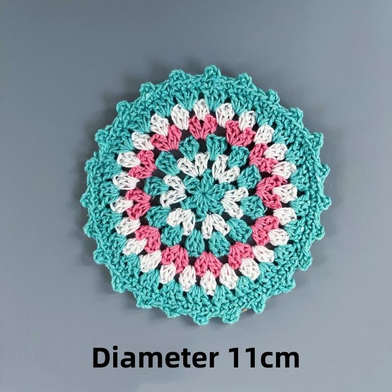 

Вязаные крючком подставки ручной работы Круглые Мори Креативные подставки Теплоизоляция Защита от ожогов Нескользящие коврики Подставки для обеденного стола