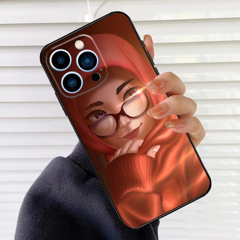 Islamic Hijab Girl Queen Phone Case For iPhone 16 15 14 13 11 12 17 Pro Max mini 15 16 Plus 16e 17 Air Cover Fundas