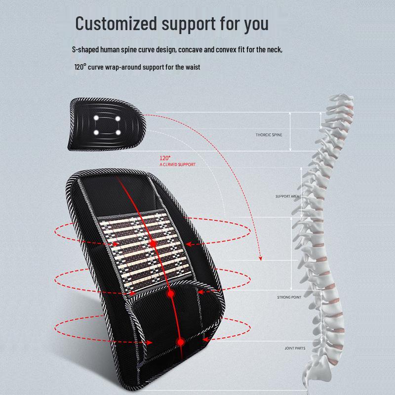 Cooling Ice Silk Bamboo Car Seat Cushion - Breathable Summer Pad