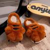 Cute Cartoon Fluffy Slippers for Women Men Winter Warm Soft Plush Big Paw Anti-slip Couples Indoor Home Non-slip Warm Slippers