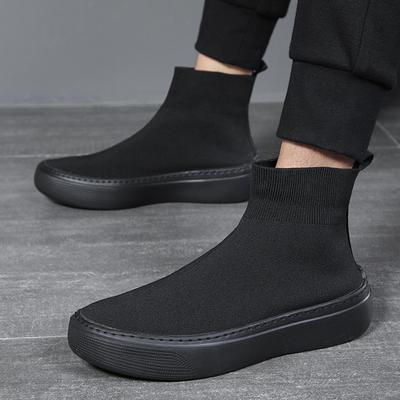 2025 nye vår herresko allsidige avslappede høydeøkende canvas-sko herre high-top sokker trendy sko