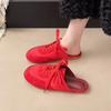 Fashion 2025 New Comfortable German Training Shoes Versatile Flat Baotou Half Slippers for Women