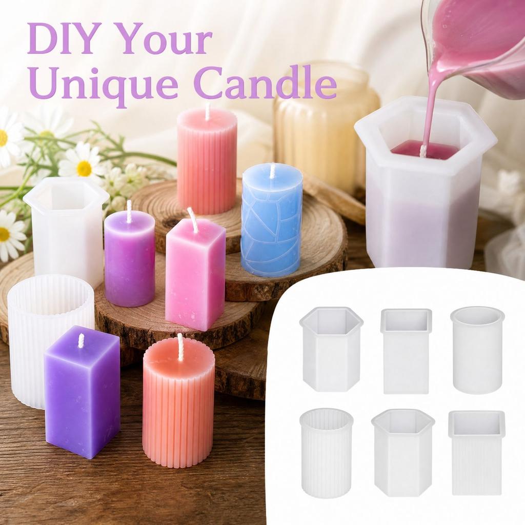 Pillar Candle Silicone, Cylinder Column Candle for Making Homemade Candles