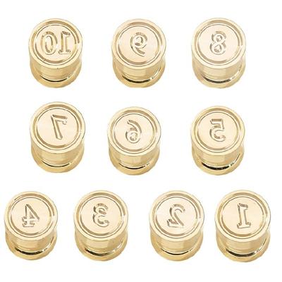 Digitale Serie Siegelwachsstempel Arabische Zahl Wachssiegelstempel Metallstempel für Briefdekorationen
