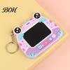 School Bag Hanging Ornament Mini Drawing Board Keychain for Kids, Cartoon Frog Writing Pad with Portable Graffiti Key Ring, Doodle Sketch Travel