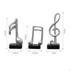 3 Pcs Modern Musical Notes Statues Sculpture Symbol Crafts Resin Figurine Music