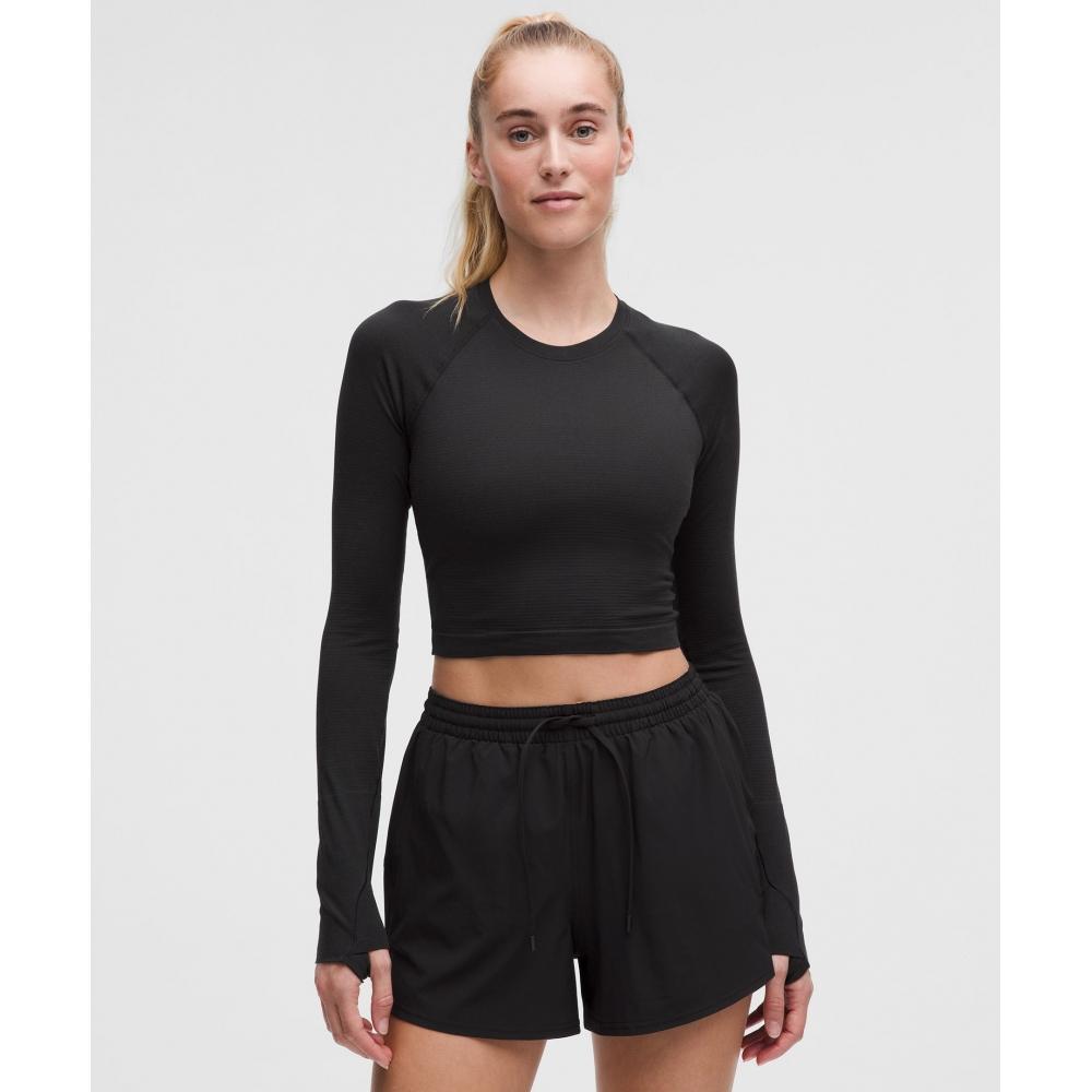 

Lululemon Рубашка Swiftly Tech Cropped с длинным рукавом 2.0 Black Black 8