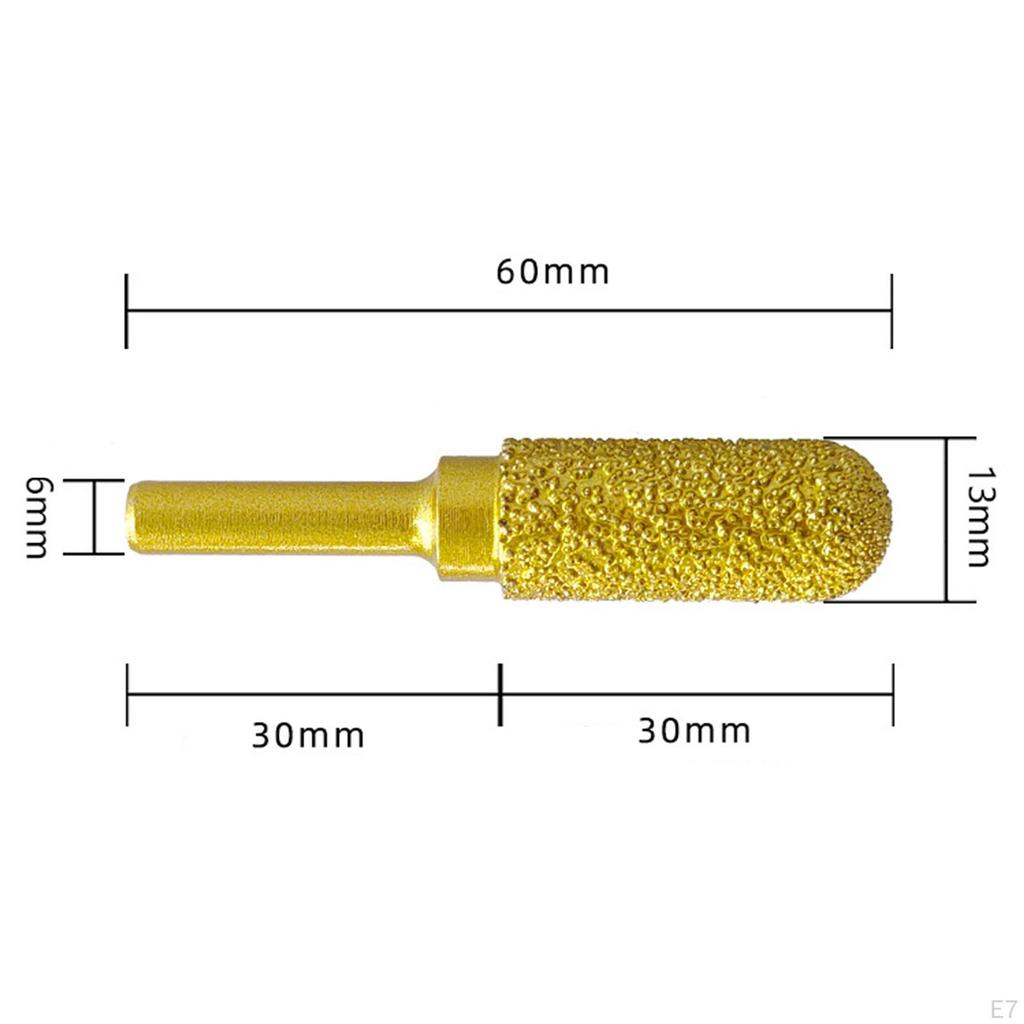 Diamond Bur Drill Bit, Grinding Head, Mounted Tip, Bit for Stone Carving