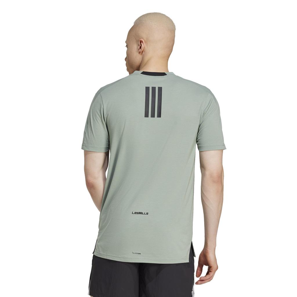 Adidas LESMILLS Short Sleeve Silver Green Size L Men's T-Shirt, KRL51, (JW1741),