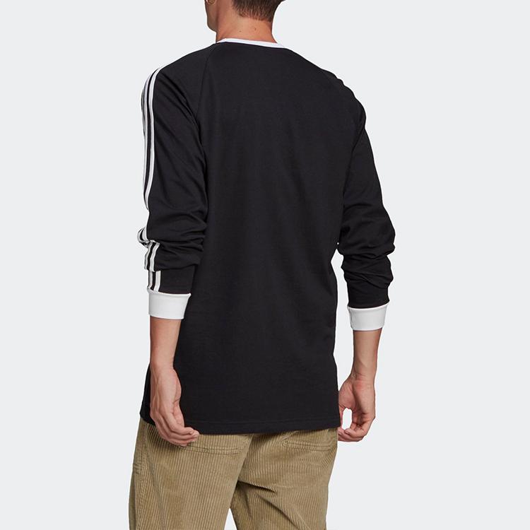 adidas Adicolor Classics 3-Stripes Long Sleeve Tee Black Men Streetwear GN3478